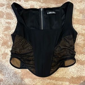 IAMGIA Black zip up corset